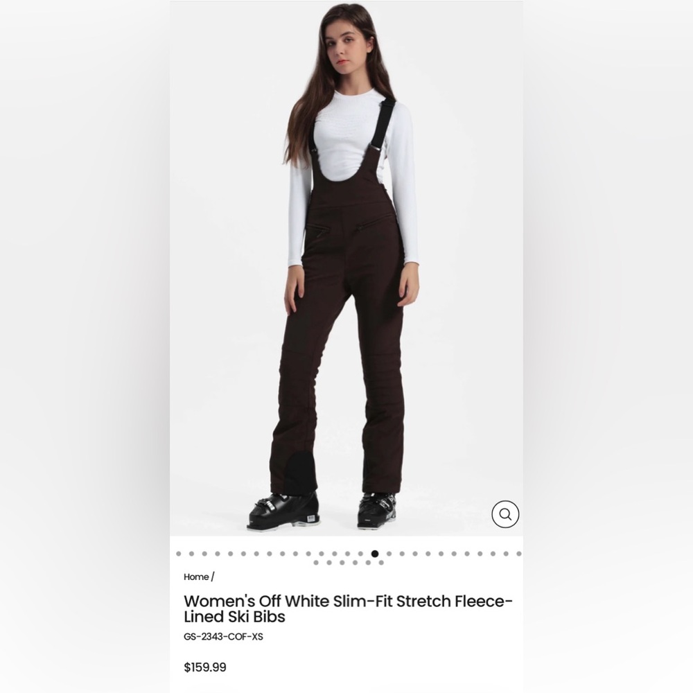 Women's Black Fleece-Lined Ski Bibs